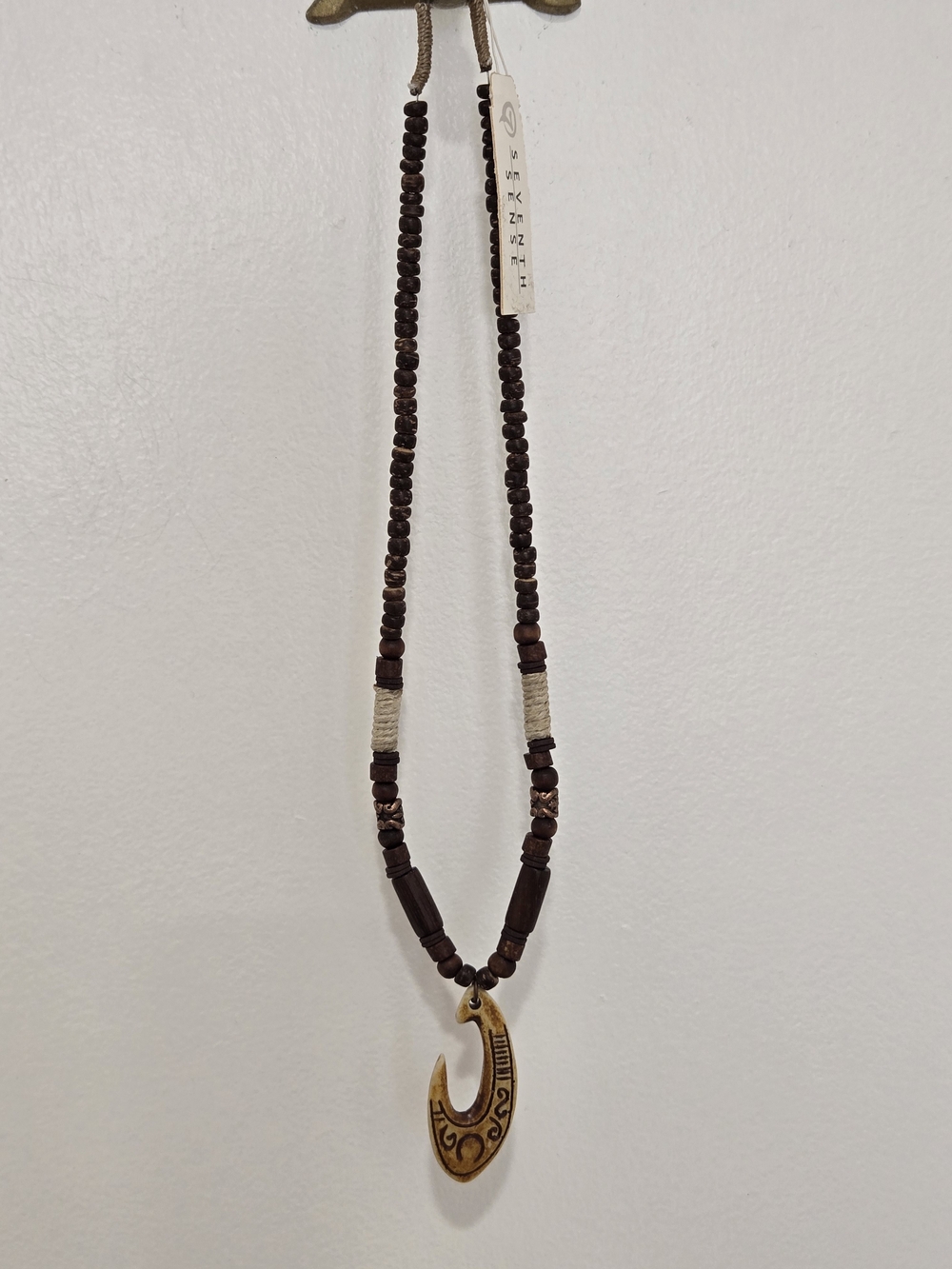 Hawaiian Style Wood & Carved Fish (Macau) Pendant